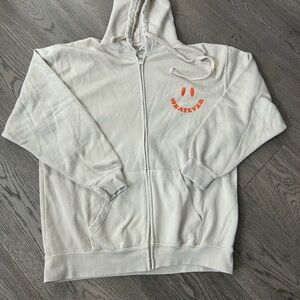 Zip up hoody with graphic on back